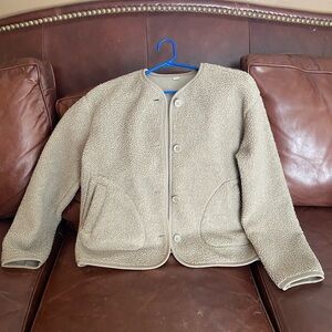 Uniqlo Fleece Collarless Jacket NWOT